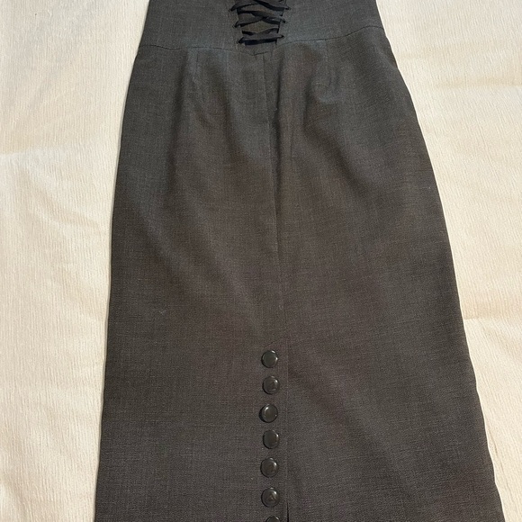 Ann Taylor Charcoal Pencil Skirt - Picture 3 of 6